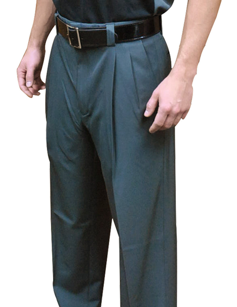 BBS394- Smitty "NEW EXPANDER WAISTBAND - 4-Way Stretch" Pleated Base Pants-Charcoal Grey - Officially Dalco